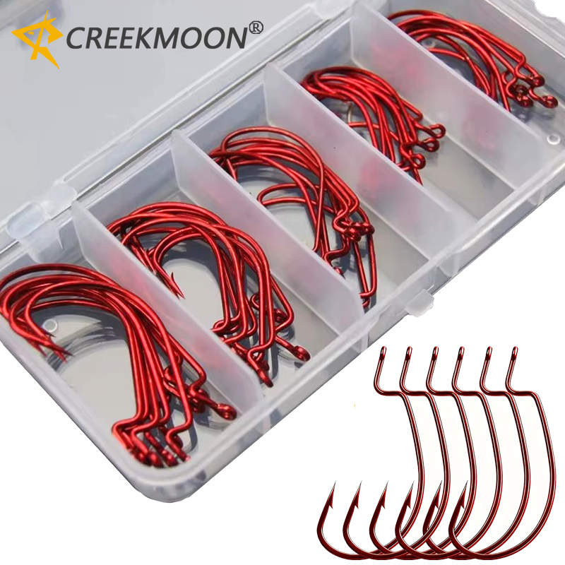 Fishing Hook Offset - 50 adet Geniş Göbekli Crankbait Kancaları