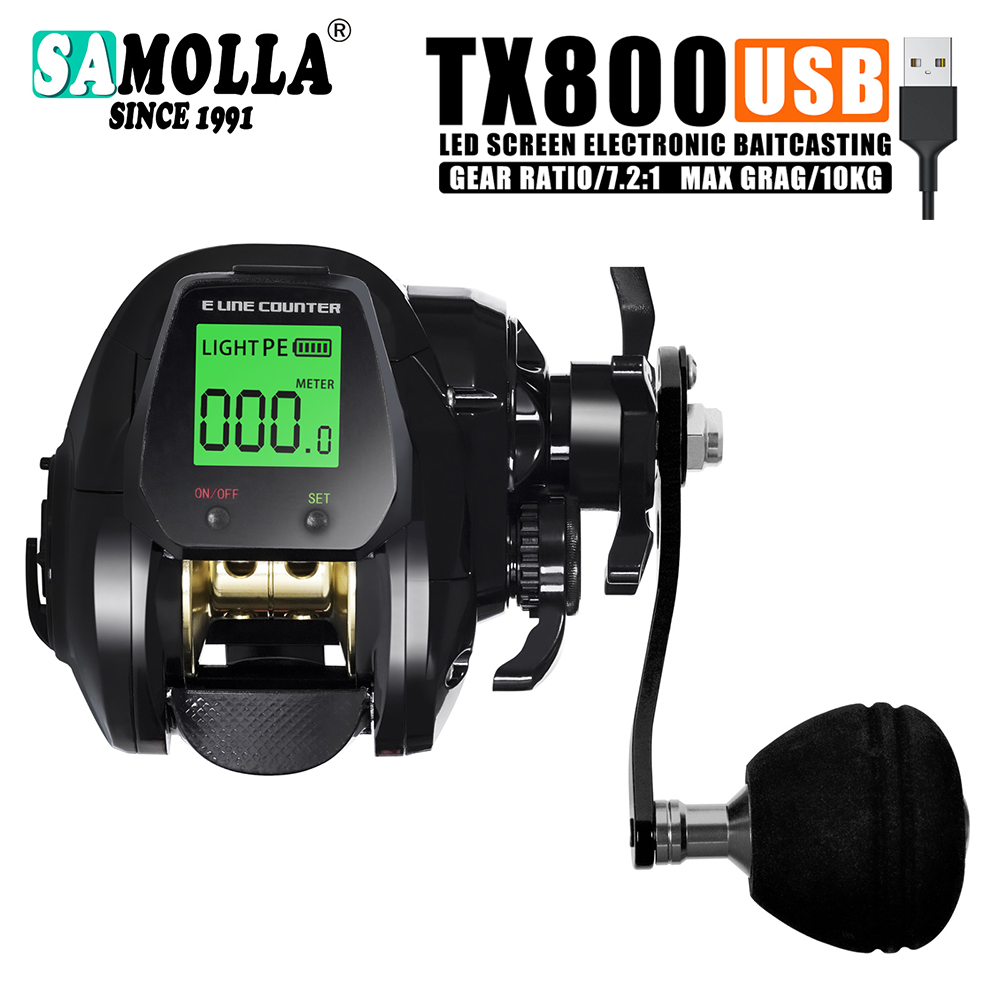 Shimano Reel Stradic - SAMOLLA Baitcasting Balıkçılık Reel Elektronik Büyük