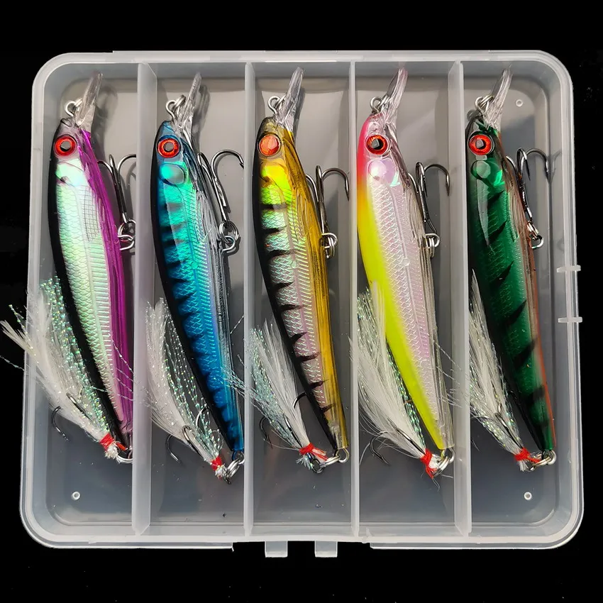 Fishing Hook Box - 5 adet/kutu lazer 3D gözler biyonik