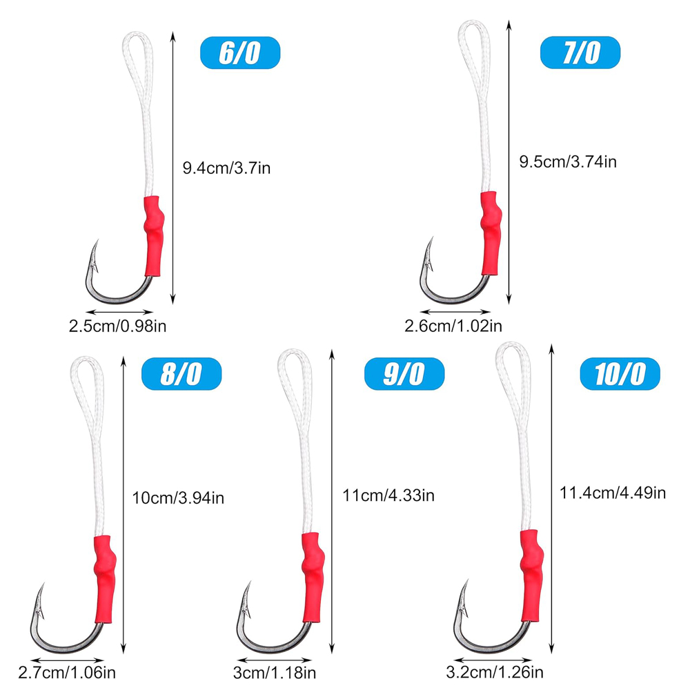 5 adet 1/0-10/0 yavaş jig yard - Fishing Hook Offset incelemesi ve fiyatı