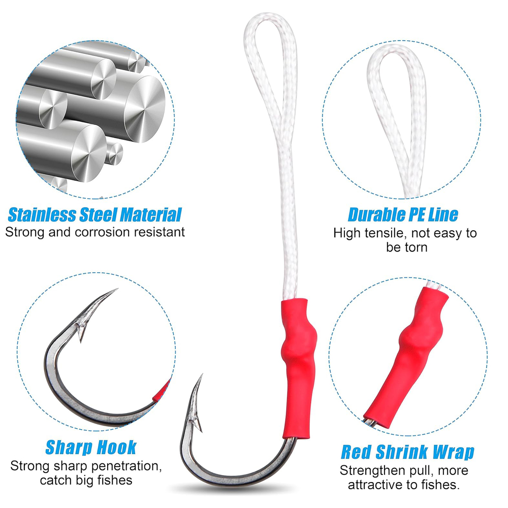 5 adet 1/0-10/0 yavaş jig yard - Fishing Hook Offset incelemesi ve fiyatı