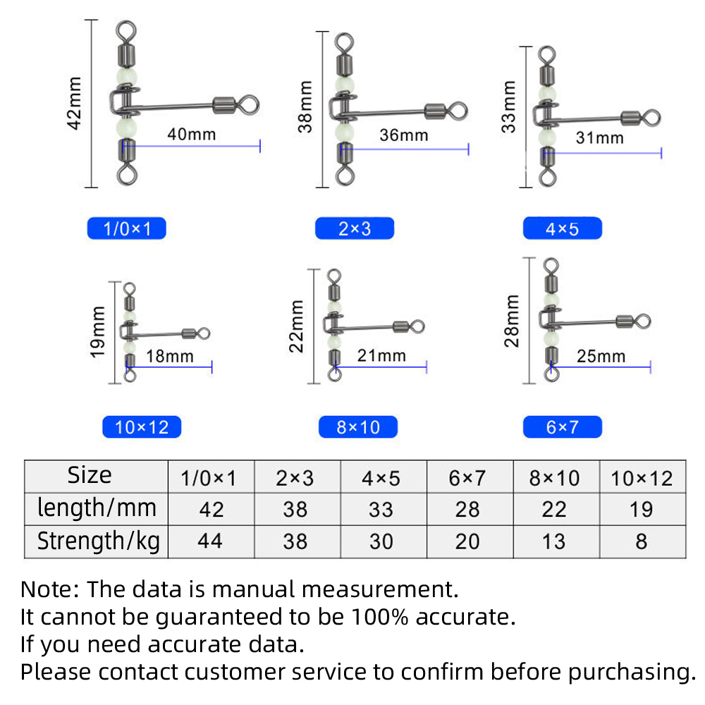 DNDYUJU 10 adet 3 yollu Aydınl - Fishing Hook Assortment incelemesi ve fiyatı